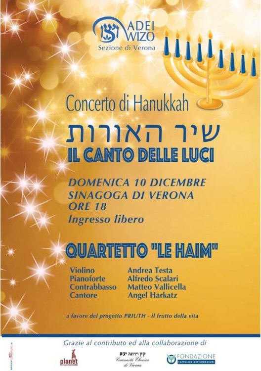 Locandina Concerto di Hanukkah a Verona